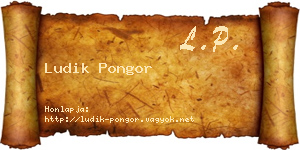 Ludik Pongor névjegykártya